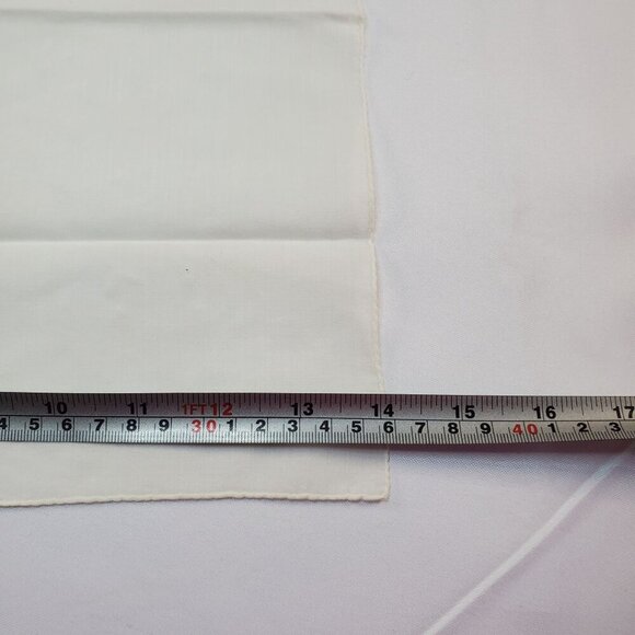 VTG Madeira Applique Floral Handkerchief 14"x14" Yellow & White Cotton Hankie - Picture 6 of 11